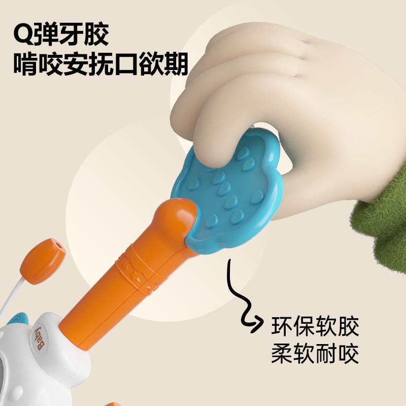 Set Zornăitoare pentru Copii Tamburină Zornăitoare Tambur Fluier Ciocănel cu Nisip Gingii pentru Dentitie Antrenament Apucare Jucărie Calmantă pentru Bebi