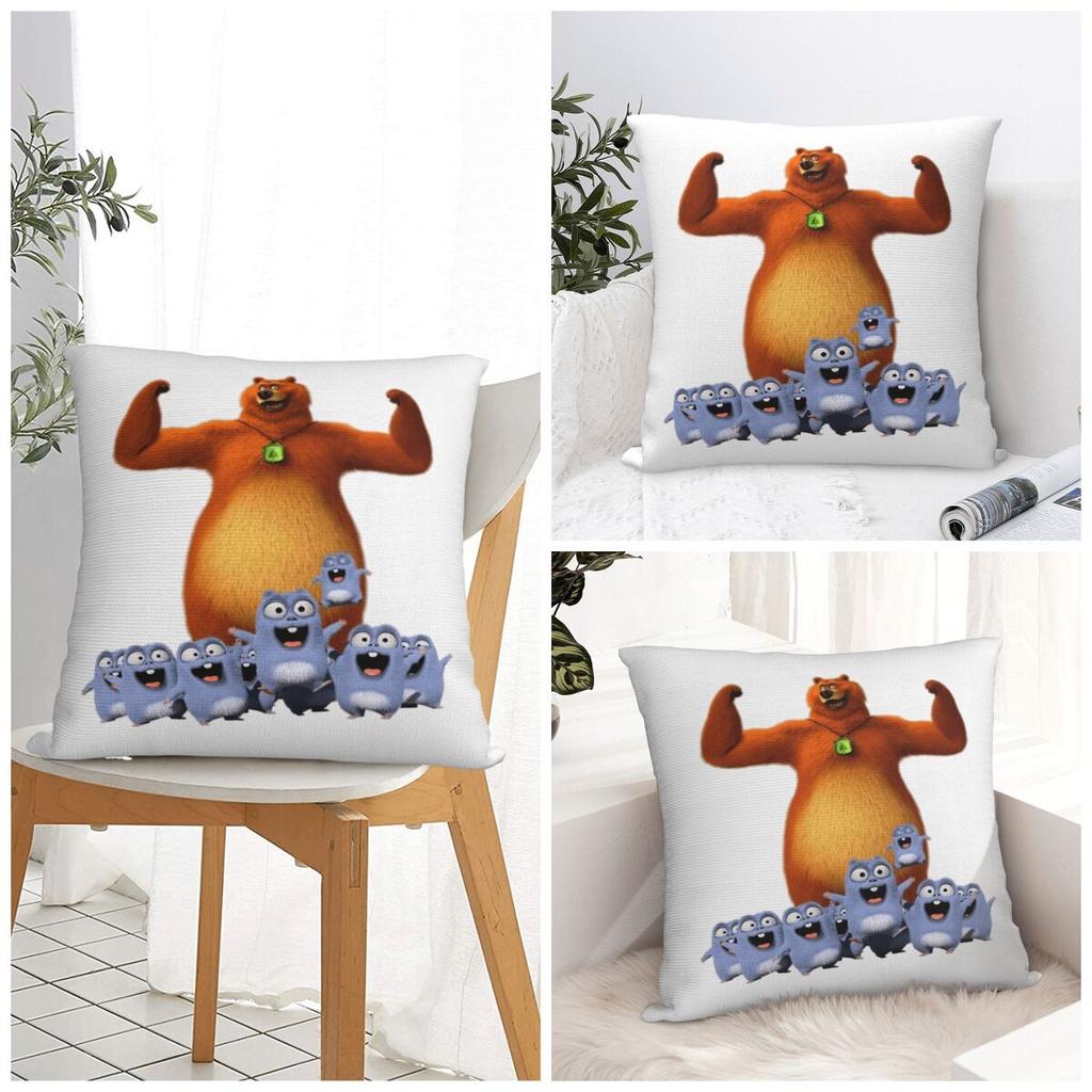Federa Cuscino Orso Grizzly e Lemming Federa Cuscino Carina Divertente Per Ufficio Auto Casa Federa Cuscino Decorativa Federe Grafiche Regalo