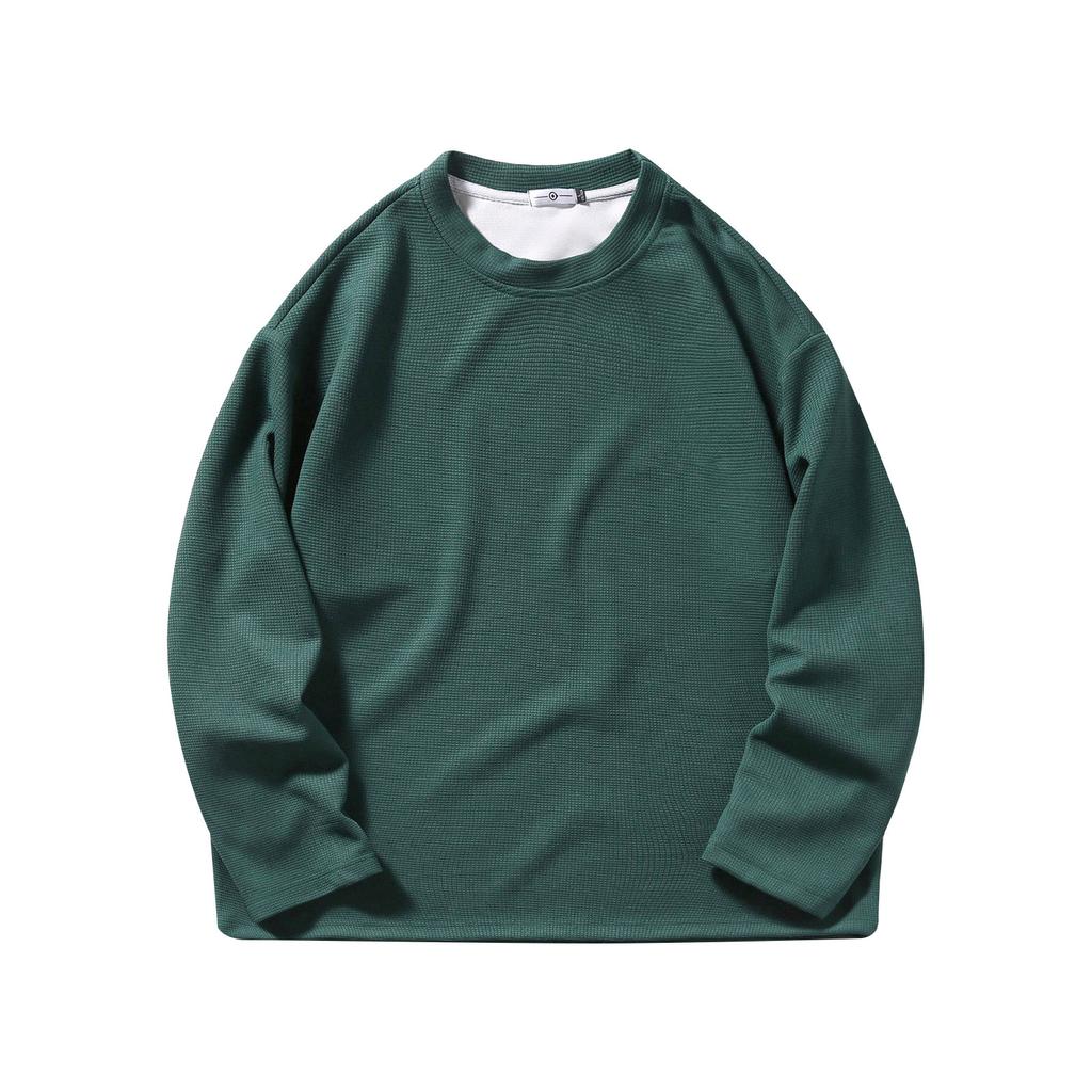 Men'S Fleece Round Neck Pullover With Fleece Solid Color Hoodie And Fleece Fleece Fleece Jacket