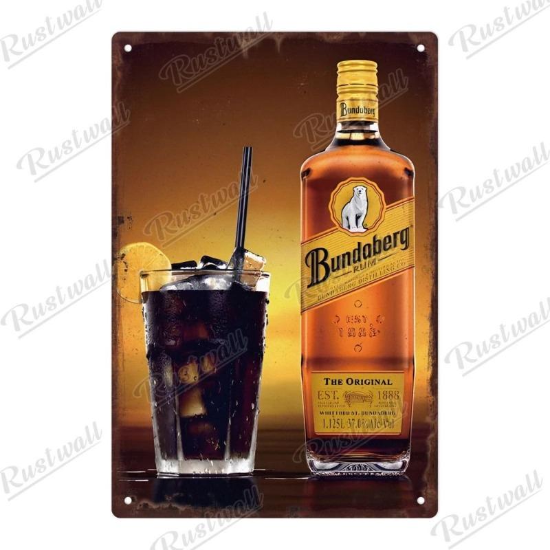 Vintage Beer Metal Sign, New Year Pub Decor Plaque