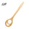 Home Baking Accessory 12 Inch Wooden Danish Dough Whisk Long Handle Sourdough Whisk with Hollow Ring Non Slip Natural Wood Beater Mixer Bread