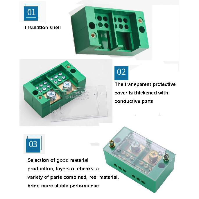 Single Phase 2-in 4 / 6 / 8 / 12 Outgoing Terminal Box Household Distribution Box Junction Box Terminal Block 220 V