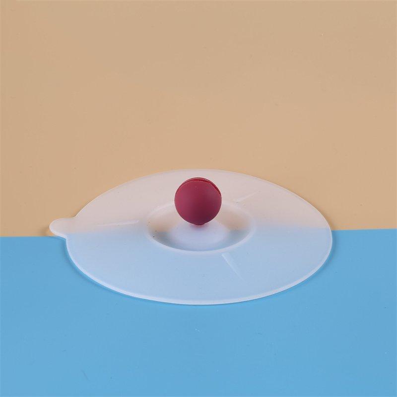 Three-point Division, Multi-functional Silicone Cup Lid, Heat-resistant Mug Dust Cover, Soft Cover, Spherical Center, Suitable for Both Men and Women