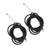 2pcs Brake Cable Replacement for M365 Pro4 Electric Scooter Black 6.4ft Rubber Steel Scooter Brake Line
