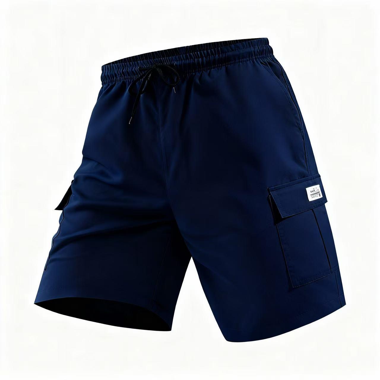

2025 Special Edition Cross-border Workwear Running Shorts - Casual, Loose, Five-point Pants XS темно-синий