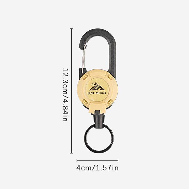 

Lightweight Duty Retractable Pull Badges Id Reel Carabiner Key Chain Key Holder Outdoor Keychain Holds Multiple Tools as the picture