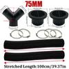 60mm 75mm Car Air Diesel Heater 2x Air Outlet Vent + 1x Valve Flap Outlet + 2x Warm Duct Pipe + 5x Clamp For Webasto Eberspacher