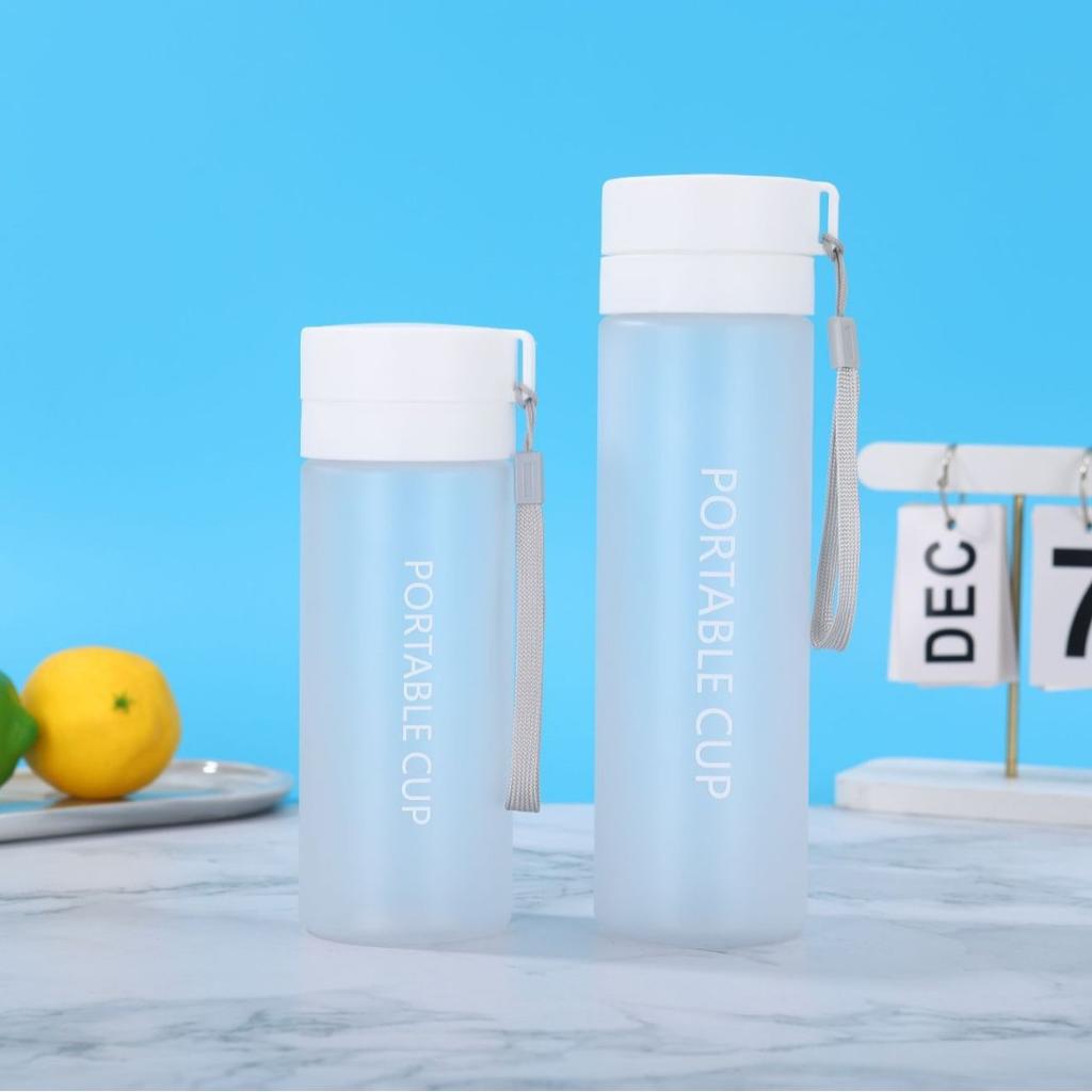 Water bottle double cover frosted plastic cup large capacity with tea leak sports kettle outdoor portable with lifting rope cup wholesale