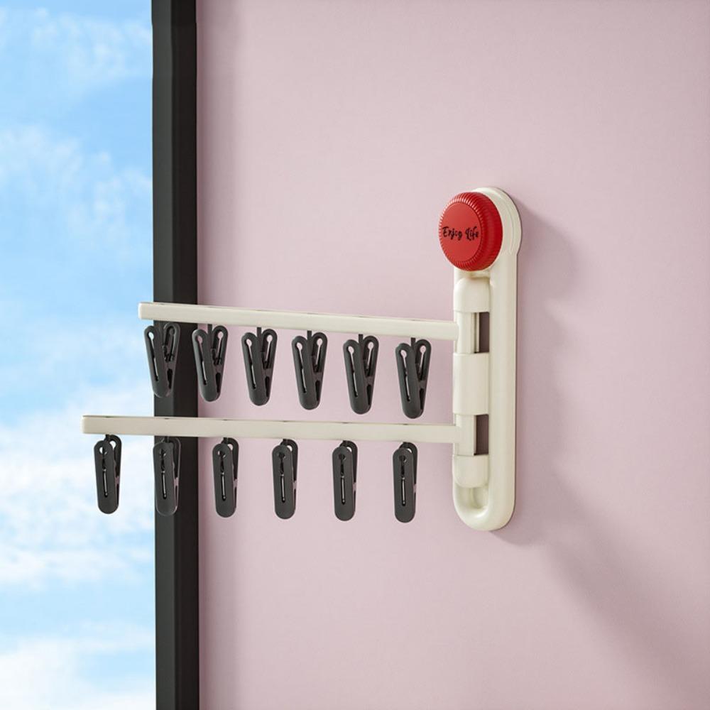 Anti-slip Suction Cup Sock Clip Dopamine Clothes Drying Holder Convenient Sock Clip Hanger  Balcony