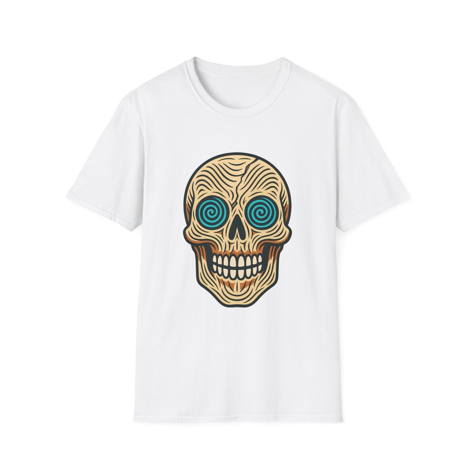Unisex Softstyle T-Shirt Gothic Skull Hypnotic Eyes S