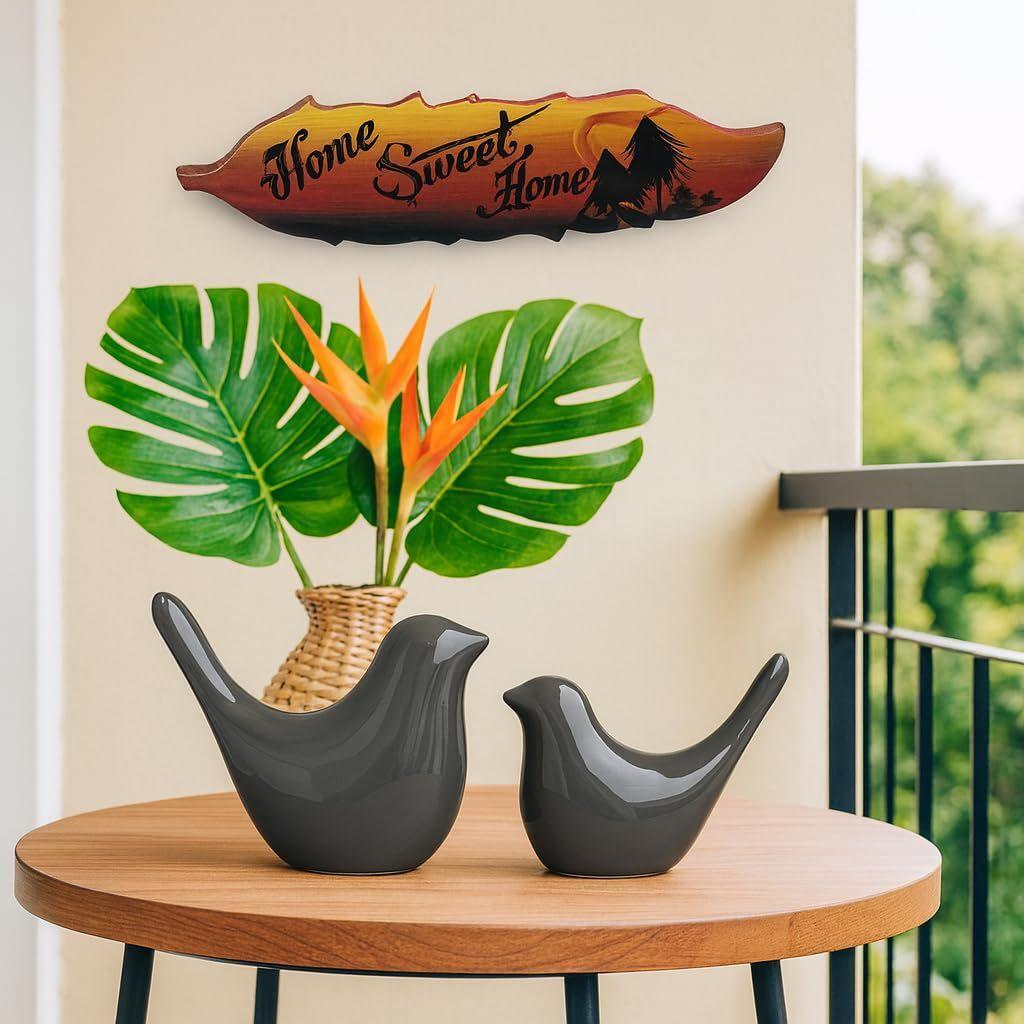 

Креативные серые глянцевые керамические фигурки птиц, аксессуары для украшения дома, вечеринка (Упаковка из 2 шт.)