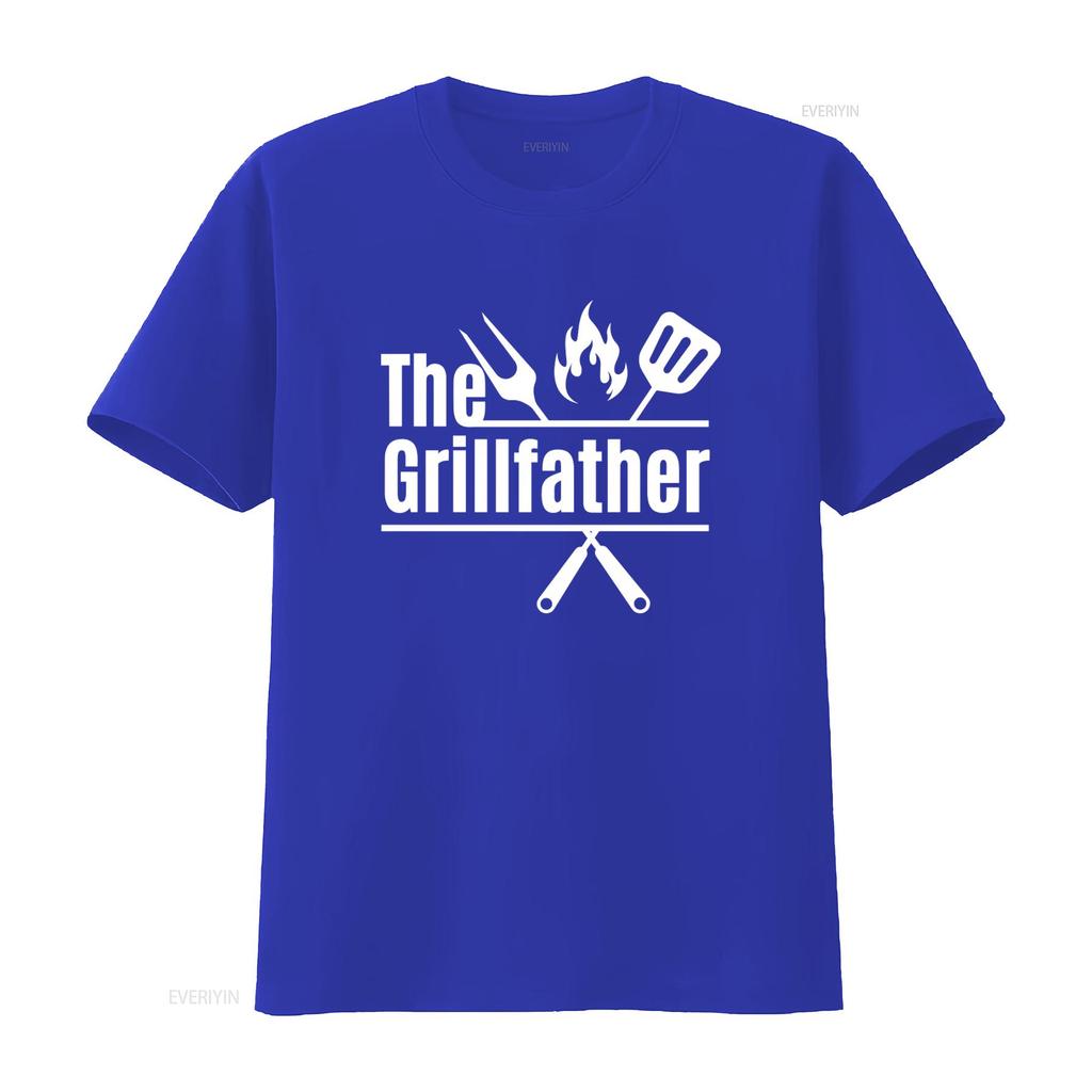 The Grillfather Mens T Shirt Perfect Fathers Day for Grill Masters BBQ Lovers Dads vintage Washed designer clothes Casual