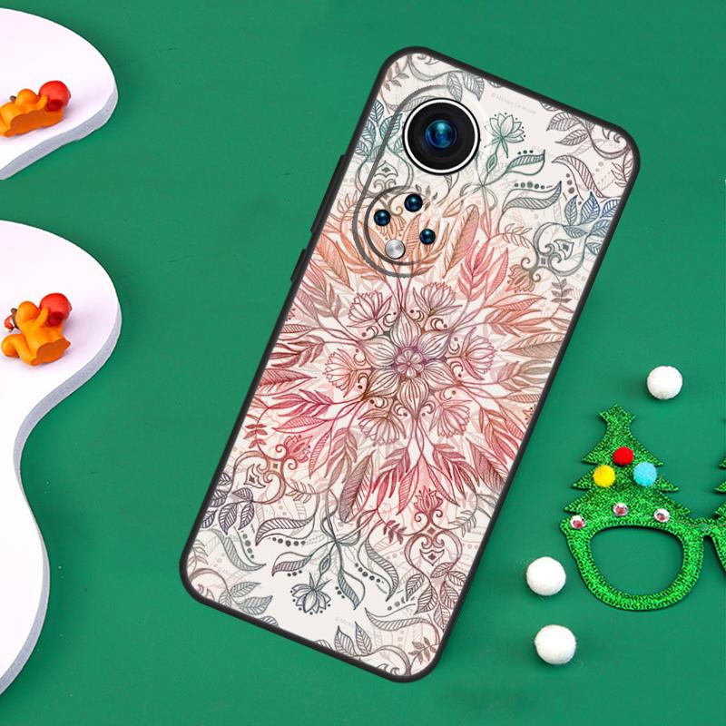 Flowers Mandala Floral Case For Honor Magic 7 Pro 6 5 50 70 90 200 Lite X9b X9a X8a X8b X7a X6a X8 X9 X9c Cover
