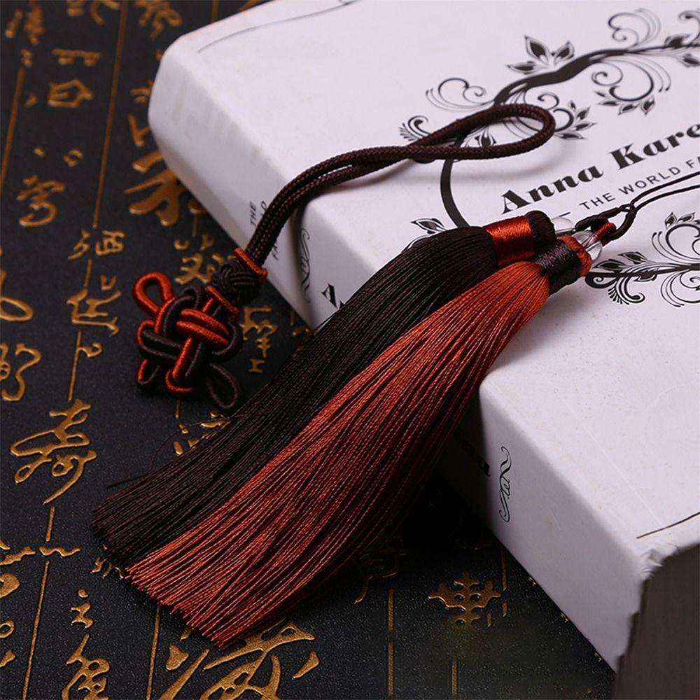 Curtain Decoration Double Sided Chinese Knot Tassel Polyester Ethnic Style Craft Pendant