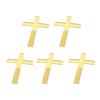 5pcs Cross Acrylic Cake Toppers Christmas Party Household Accessory for Restaurant Dining Table Dessert Decoration