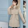Cappotto Parker da Donna di Media Lunghezza Imbottito in Cotone, Giacca Imbottita in Cotone, Giacca Invernale Imbottita in Velluto, Giacca con Collo in Pelliccia