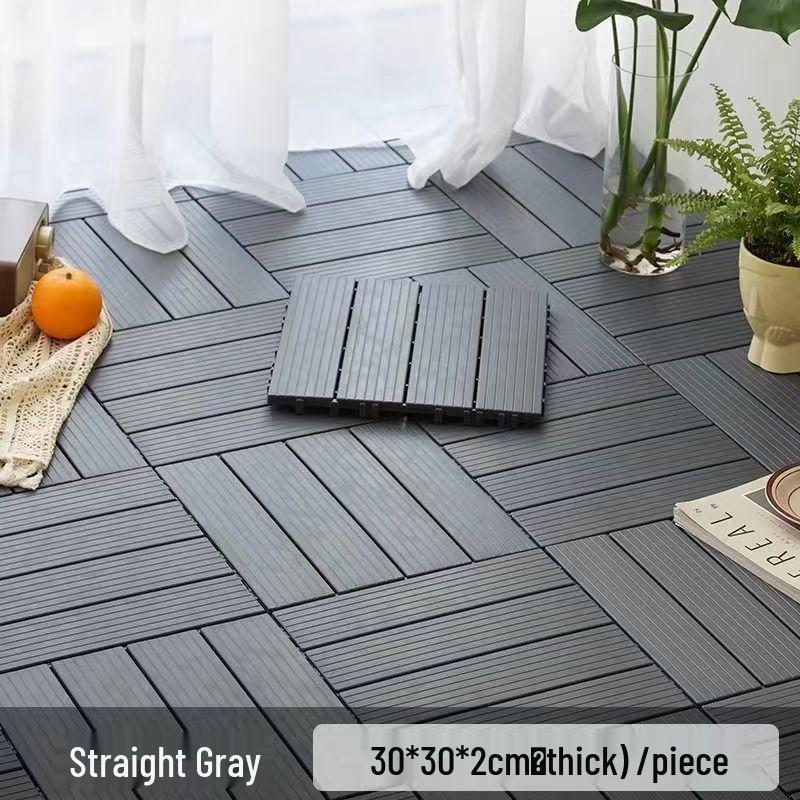 Outdoor Wood-Plastic Anti-Corrosion Splicing Flooring for Balcony Renovation