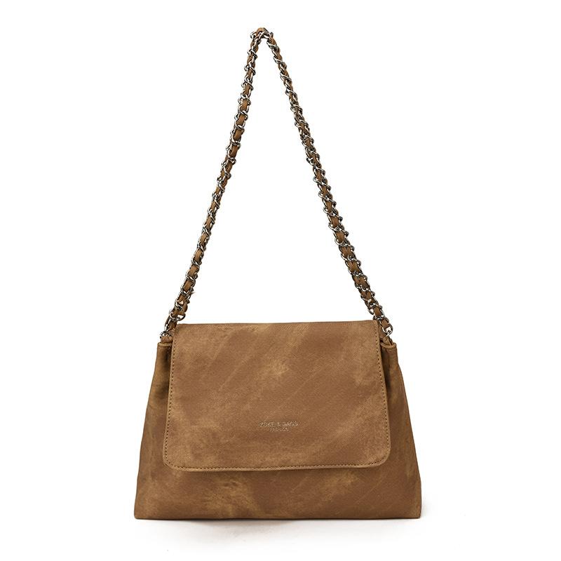 Textured Chain Tote Bag Women's New Fashionable Large-capacity Class Shoulder Bag Fashionable Commuter Bag