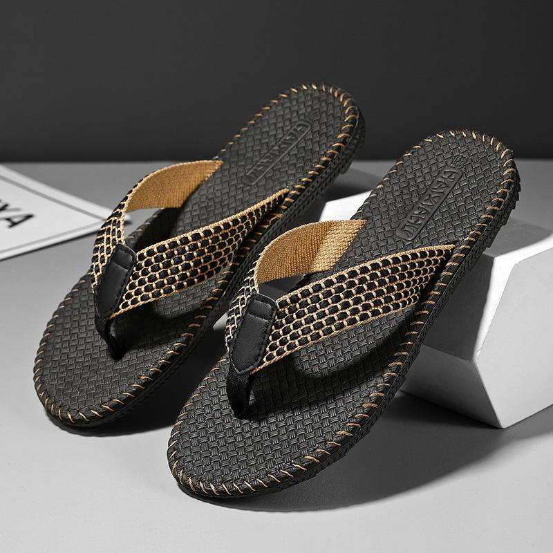 

2025 Летние Унисекс Шлепанцы Плетеный Дизайн Свободные Тапочки для Пары Уличные Пляжные Праздничные Легкие Нескользящие Сандалии Sandalias 39 чёрный