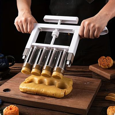 Easy Press Moon Cake Maker, 1pc, Perfect For Peach Crisp , Mung Bean Cakes, Easy Release Baking Tool With Adjustable Filling Divider 20-100G