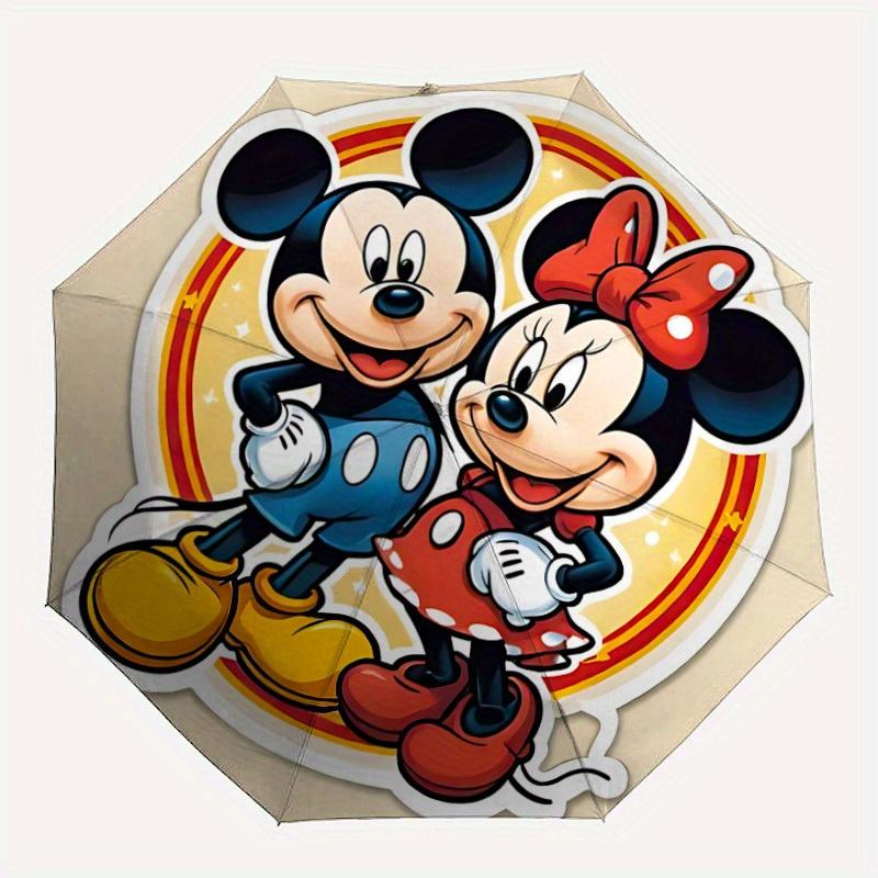

1pc Mickey, Minnie Design Automatic Opening/Closing Folding Umbrella with 8 Iron Ribs, Portable Sunshade for Men and Women yy250731128