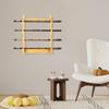 4-Tier Wall Mounted Bamboo Display Rack for Swords, Katana, Fishing Rods & Collectibles. Modern Storage Shelf with 20kg Capacity