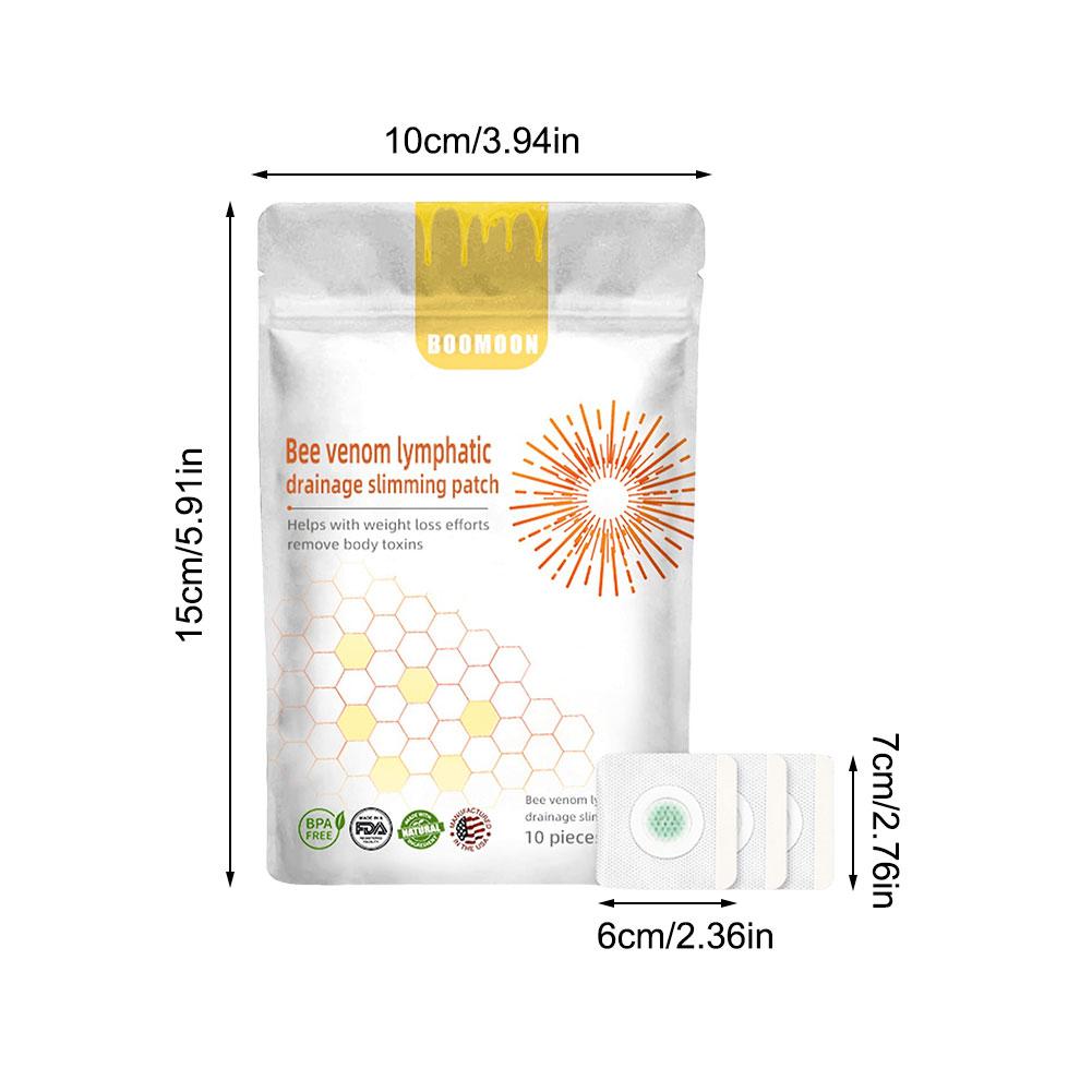 7/10Pcs Bee Venom Patches Fat Burning Anti-Swelling Slimming Patch Venom Lymphatic Drainage Patches for Men Women Body Shaping
