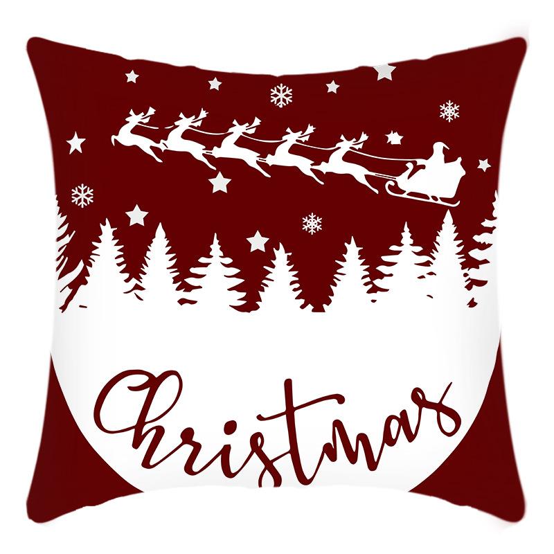 Nowa Świąteczna Poduszka z Nadrukiem Listu do Świętego Mikołaja z Łosiem, Pokrowiec na Poduszkę Domową na Sofę