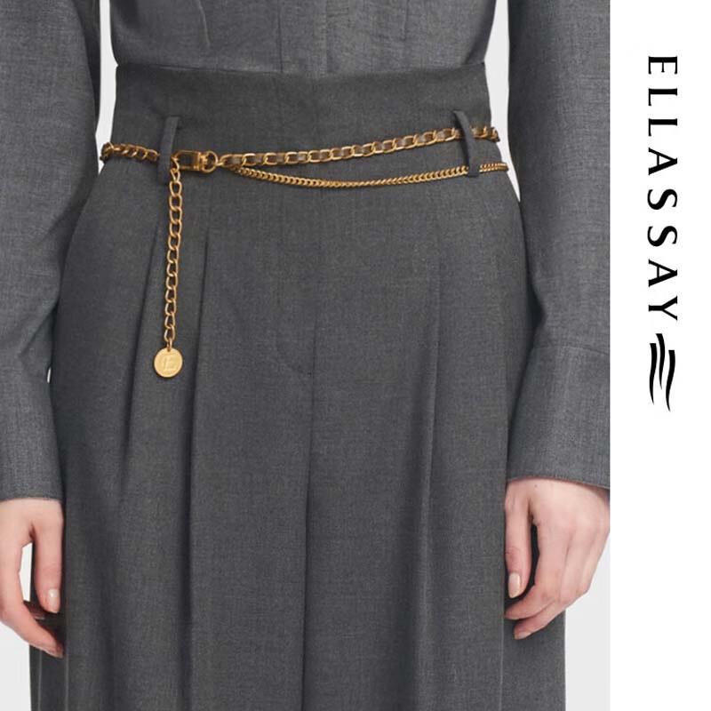 ELLASSAY 3D Tailored Cuffed High-Waist Trousers EWB353K00900