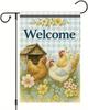 Tomhong Welcome Garden Ag 12x18 Inch Double Sided Outdoor Yard Banner Country Chicken Coop Oral Design Farmhouse Spring LLX