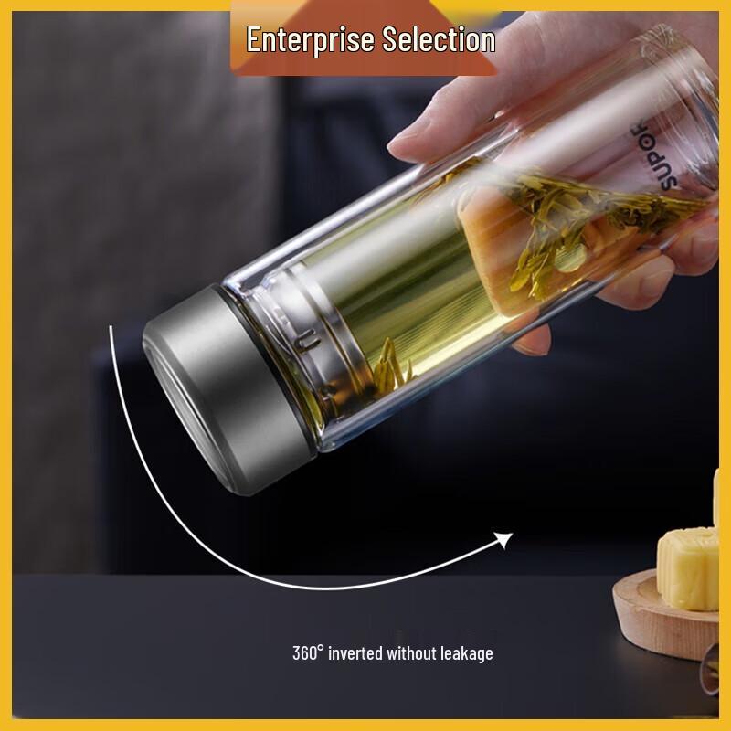 Supor Double Wall Heat-Resistant Glass Cup