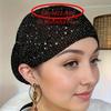 Cappello in Maglia con Strass da Donna, Copricapo Elastico con Strass, Cappello Elastico per Capelli Adatto a Tutte le Età, Cappello in Rete Facile da Trasportare