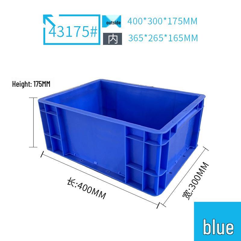 Rectangular Plastic Parts Box with Thickened Walls for Hardware and Tools