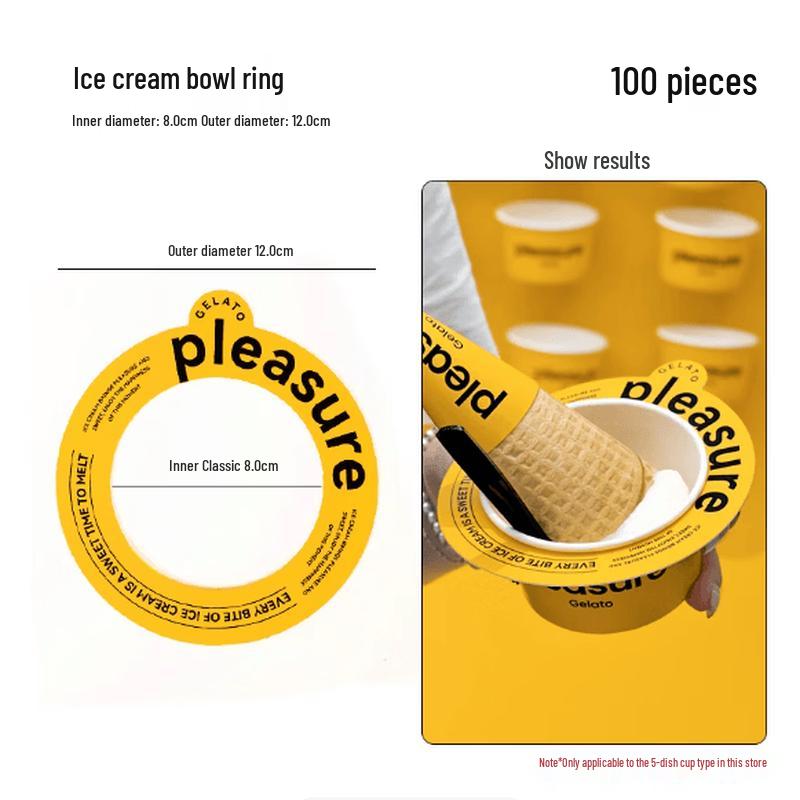 Star Rudder Ice Cream Anti-drip Cup Rings (100-pack)
