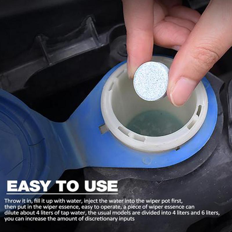 10pcs Windshield Wiper Car Windshield Glass Solid Cleaner Windscreen Wiper Effervescent Tablets Toilet Car Cleaning Pads