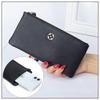 Elegant Long Women's Genuine Leather Clutch Wallet with Thin Korean Style Zipper