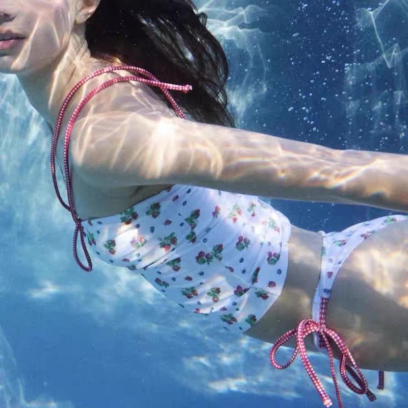 Europäische & Amerikanische Damen Sexy Split Bikini Bademode: Zweiteiliges Badeanzug-Set