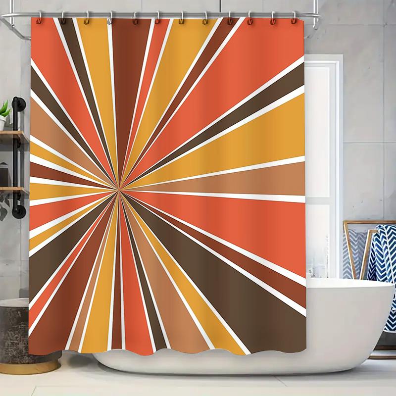 

Modern Abstract Shower Curtain Geometric Pattern Bathroom Decor Washable Liner Waterproof Home Textile Artistic Backdrop W60H190(CM)-1 Pcs