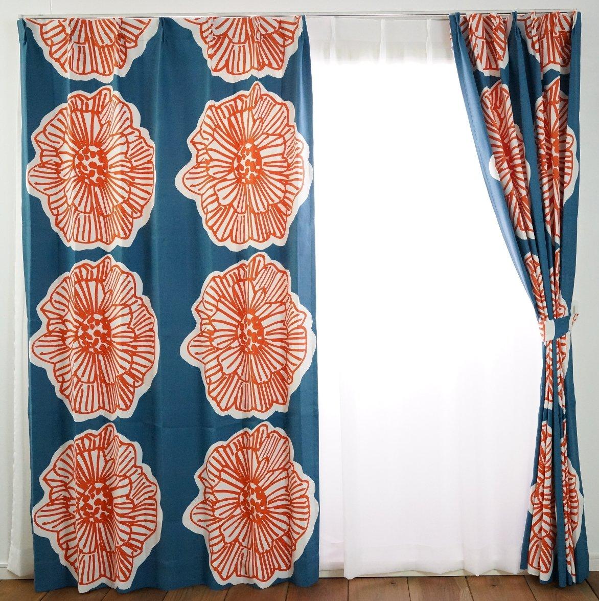 

Suminoe Blackout Dark 100 x 178 Single V1245 Curtains, Blue, cm, Dairin, Washable, Panel,