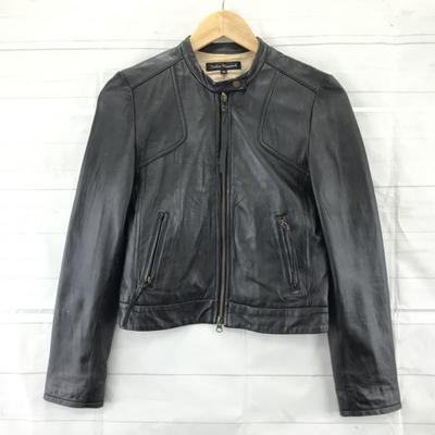 URBAN RESEARCH Lamb Leather Riders Jacket Women's 36 S Black Single Zip(USED)
