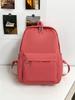 Schoolbag Casual Large Capacity Backpack Ins Style Fashion Girl Korean Version Solid Color Simple College Student Schoolbag Travel Backpack