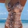 1011 nuevo traje de baño de una pieza estampado europeo y americano para mujer, playa, aguas termales, traje de baño sexy