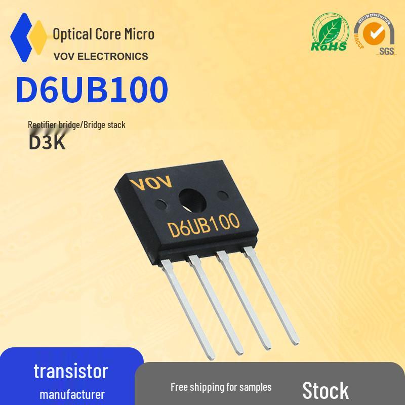 D6UB100 6A 100V Through-hole Bridge Rectifier Diode