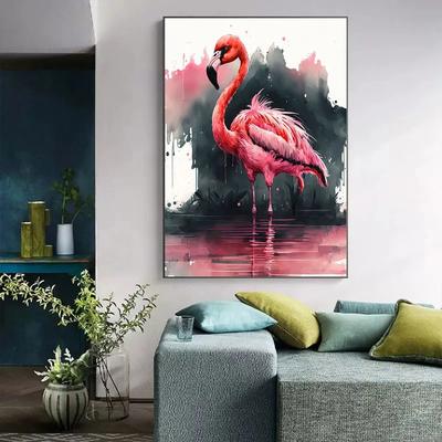 Rosa Flamingo abstrakte Poster und Drucke Graffiti bunte Kunst Tier Leinwand Wandmalerei Bild für Wohnzimmer Home Decor kein Rahmen