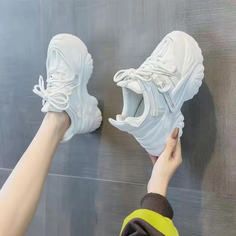 Fashion Women's Shoes Casual Shoes Spring Thick Sole Platform Woman Tennis Fashion 2025 Versatile Leisure Sneakers
