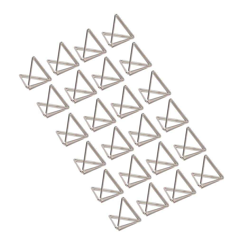 24 Pcs Card Clip Holder Triangular Simple Stylish Lightweight Portable Card Clips for Office File