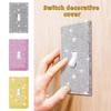 Dustproof Socket Cover Sparkling Switch Cover Fashion Wall Panel  Wall Decoration