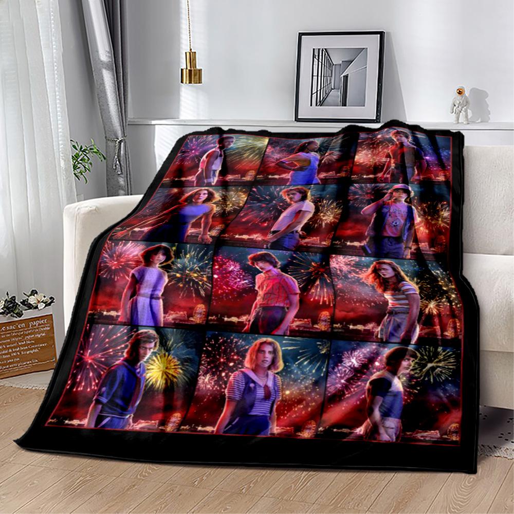 Stranger Things Blanket Suitable for sofas,travel, living rooms also a good gift for friends and family Suitable for all seasons.
