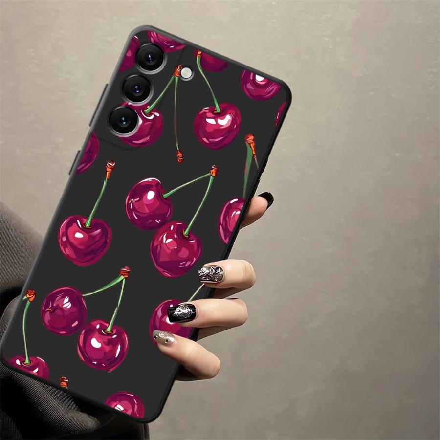 Phone Cover Case for Samsung Galaxy A53 A06 A52 A25 A05 A73 A57 A55 A23 A37 A12 A50 A70 A13 A16 A41 A51 A36 A17 A15 Fruit Cherry