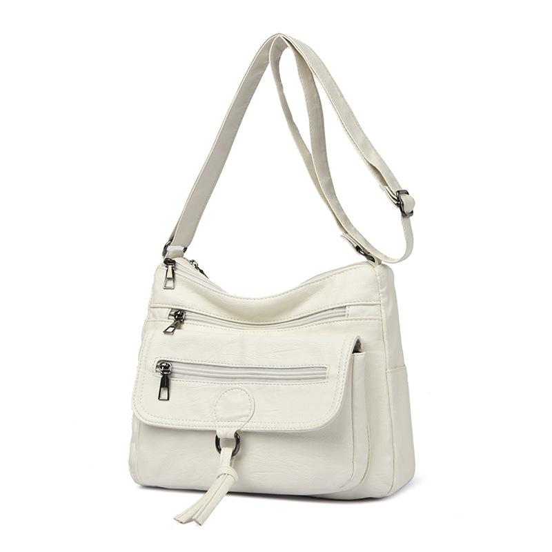 Soft Leather Single-shoulder Crossbody Bag for Middle-aged and Elderly Mothers